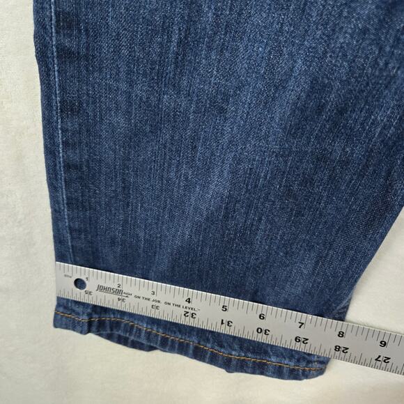 Levi's 505 Jeans Straight Leg Dark Wash denim jeans 34x30 0842 - Picture 4 of 11
